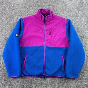 Premier Denali Fleece Jacket Mens Large Blue Pink Colorblock Full Zip Gorpcore